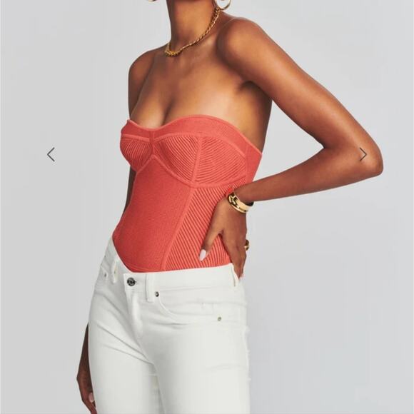 Retrofete Lena Bodysuit in Calypso Coral NWT - Picture 1 of 11